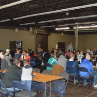 Group shot of alumni at the Drive event